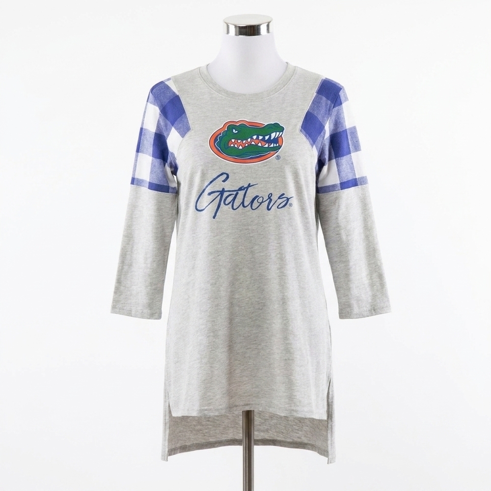 NEW GAMEDAY COUTURE university of florida get in check tunic in grey/purple